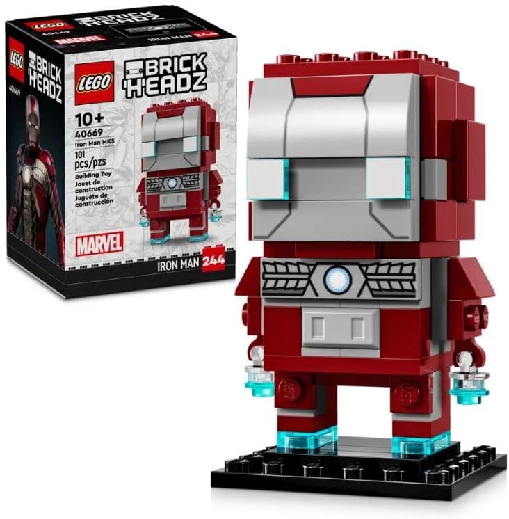 With its impressive detail and fully poseable design, the LEGO® 40669 Iron Man MK5 Figure is not only a tribute to Marvel’s iconic hero but also an interactive piece that brings the excitement of the MCU to life. Whether you’re building a display, staging action-packed scenarios, or collecting memorabilia, this figure embodies the cutting-edge style and heroic spirit of Iron Man.
