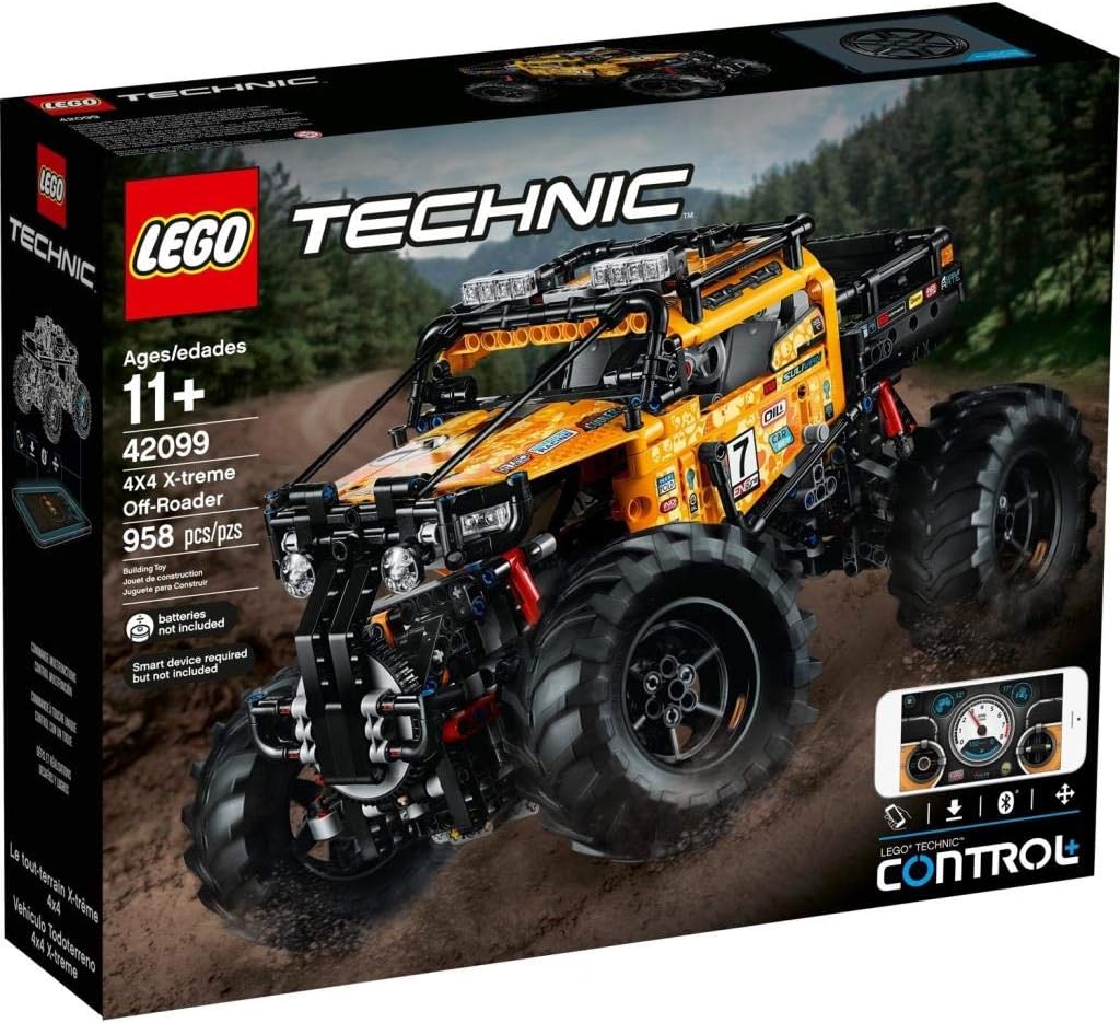 LEGO® Technic 42099 4X4 X-treme Off-Roader offers an impressive mix of building and engineering that translates into real-world performance. The CONTROL+ app adds depth with multi-function controls, live feedback, and user-friendly customization. Designed with all-terrain capability—ideal for outdoor and indoor exploration.When not in use, the bold design makes an awesome addition to any LEGO® Technic display shelf.
