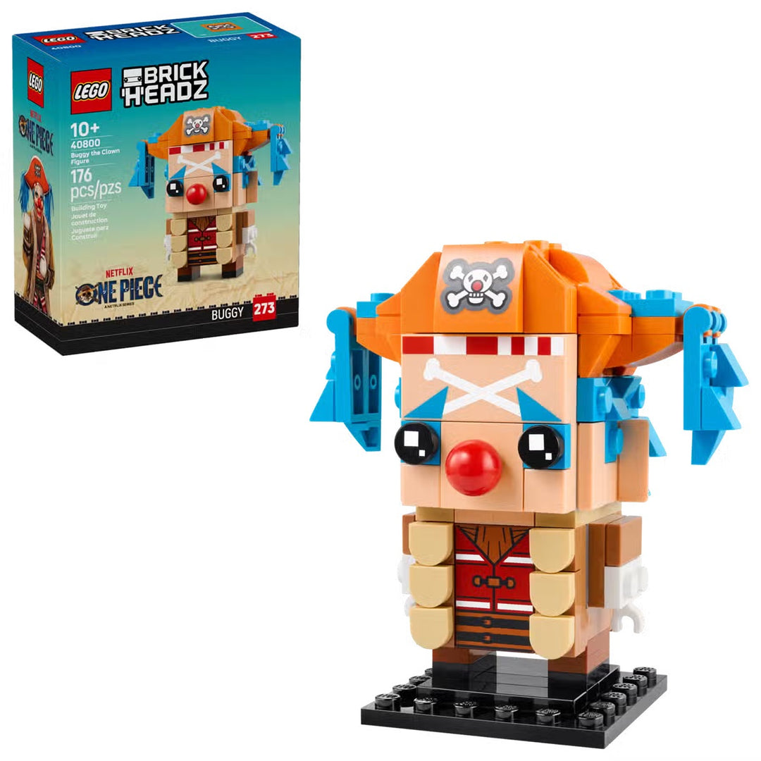LEGO 40800 Buggy the Clown Figure is a vibrant and mischievous tribute to one of the most unforgettable pirates in the One Piece® world! With its creative color palette and clever construction, the build process is as entertaining as Buggy himself. Whether for a collector, anime fan, or LEGO builder, the LEGO 40800 Buggy the Clown Figure makes a fun, memorable, and eye-catching gift.