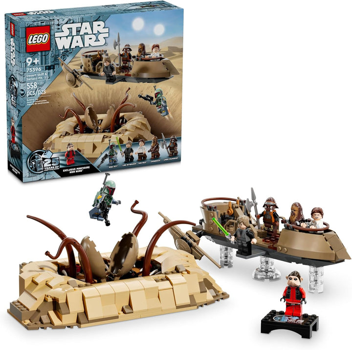LEGO 75396 Desert Skiff & Sarlacc Pit is perfect for fans who love cinematic accuracy. With movable parts, action functions, and multiple minifigures, kids can dive into imaginative adventures again and again. The Sarlacc pit and skiff offer visual drama that looks amazing on shelves or as part of a larger LEGO Star Wars™ scene.