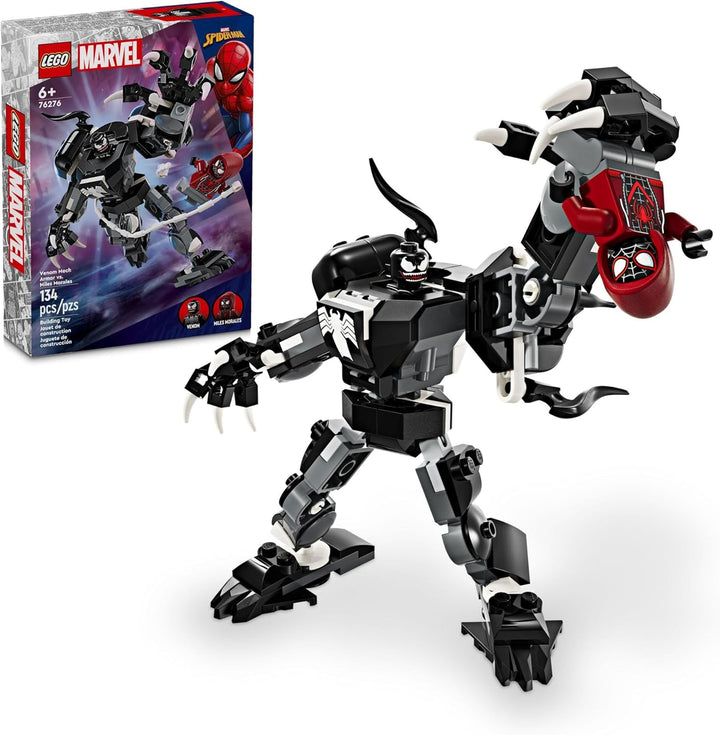 LEGO 76276 Venom Mech Armor vs. Miles Morales features a posable mech with claws and teeth, adding dramatic play and display possibilities. Pits Miles Morales against Venom in a thrilling, action-packed battle that fans instantly recognize. Offers great value compared to larger Marvel sets, while still delivering iconic minifigures and epic battles.