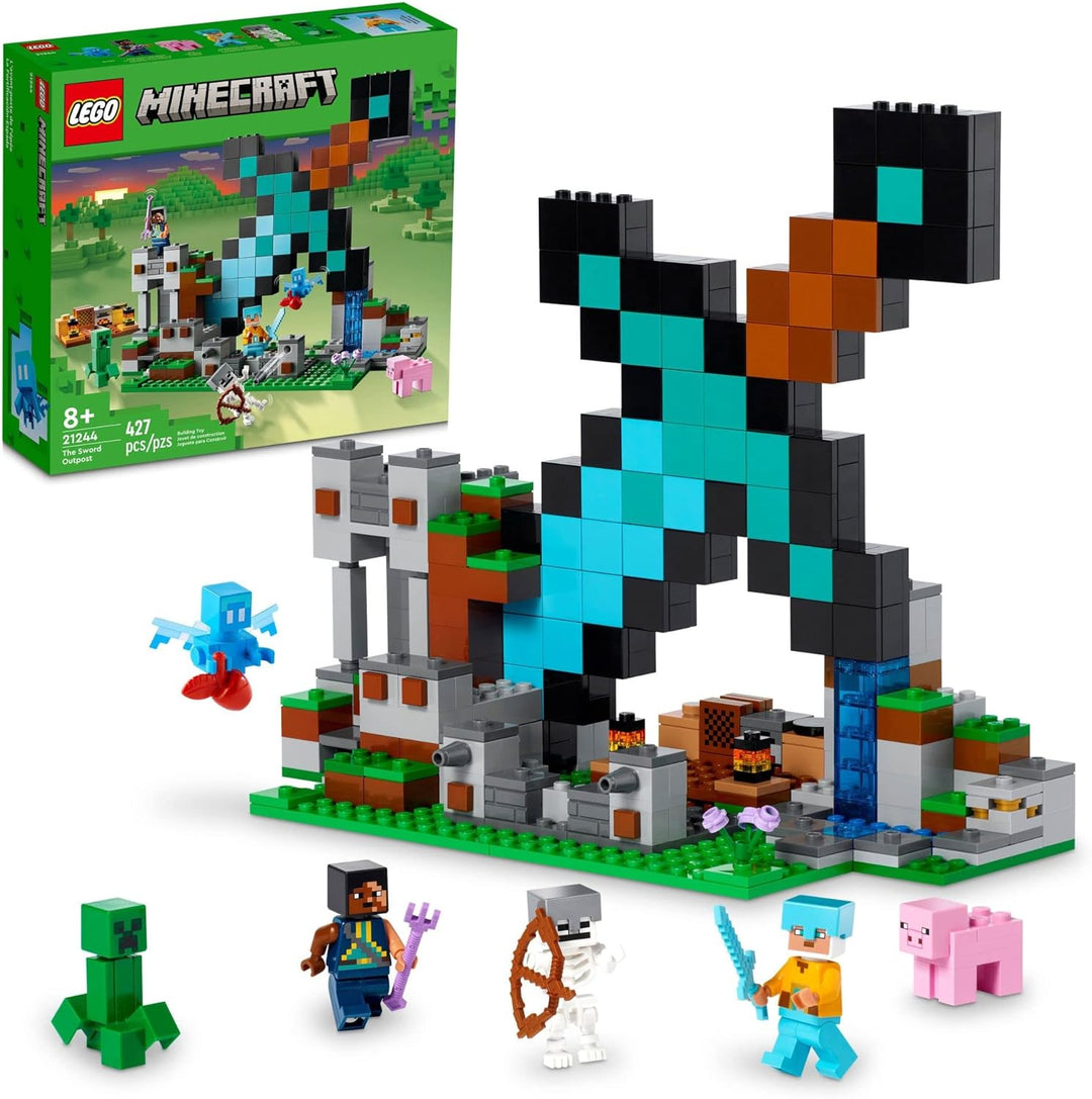 LEGO® Minecraft® 21244 The Sword Outpost includes a variety of characters and interactive elements to inspire battle scenes, defense missions, and creative storytelling. Build the stronghold, plan your defense, and let kids explore problem-solving and imaginative play. Great for birthdays, holidays, or any occasion—especially for gamers ready to bring their adventures into the real world.
