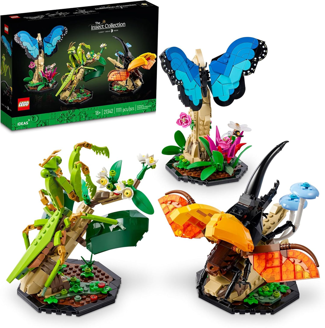 LEGO 21342 The Insect Collection offers challenging, detailed builds perfect for adult fans. Includes individual stands and bases for a museum-style presentation that looks stunning at home or in the office. A thoughtful choice for fans of science, wildlife, and art who also enjoy LEGO building.