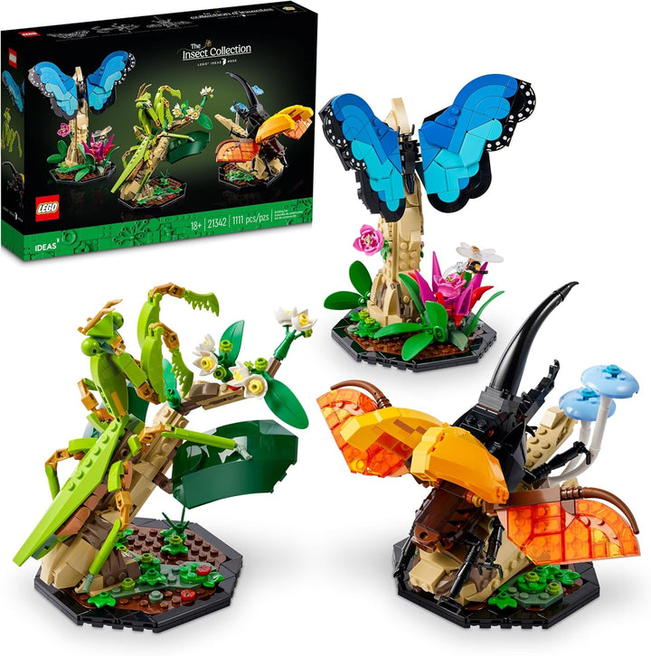 LEGO 21342 The Insect Collection offers challenging, detailed builds perfect for adult fans. Includes individual stands and bases for a museum-style presentation that looks stunning at home or in the office. A thoughtful choice for fans of science, wildlife, and art who also enjoy LEGO building.