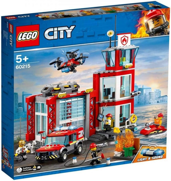 LEGO® 60215 Fire Station offers endless firefighting fun for kids aged 5 and up. With a three-level station, fire truck, water scooter, and even a scouting drone, it delivers high-energy rescue missions and hours of imaginative storytelling. The set features a light-and-sound fire truck, a drone with spinning rotors, and a water scooter—all designed to let kids recreate real-life emergency scenarios with exciting, hands-on play.