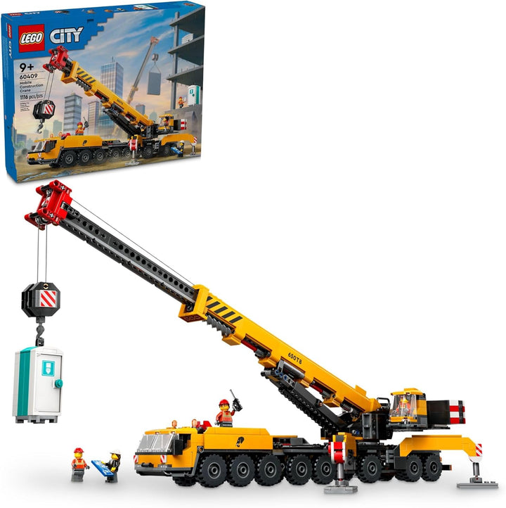 LEGO 60409 Yellow Mobile Construction Crane bring the excitement of a real construction site to your LEGO City with this incredibly detailed and fully functional mobile crane. From rotating the boom to raising and lowering loads, it offers a truly hands-on building adventure. Standing tall and equipped with 16 wheels, this crane isn't just a toy—it's a showstopping centerpiece for any LEGO collection or construction-themed setup.