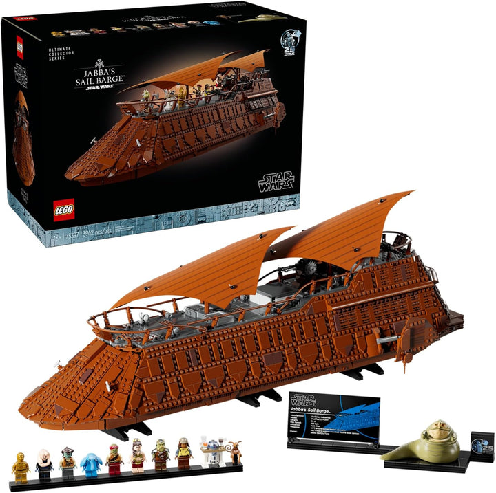 LEGO® 75397 Jabba’s Sail Barge™ offers a challenging and rewarding build, perfect for adult LEGO® fans seeking a detailed and engaging project. Once completed, the Jabba’s Sail Barge™ serves as a stunning display piece, showcasing your passion for both LEGO® building and Star Wars™ lore.