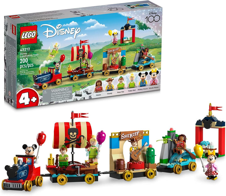 All aboard the magical journey with the LEGO 43212 Disney Celebration Train. With&nbsp;200 pieces, it's a must-have addition to your LEGO Disney collection. Join your favorite Disney characters, celebrate in style, and let the enchantment of Disney transport you to a world of joy and wonder!