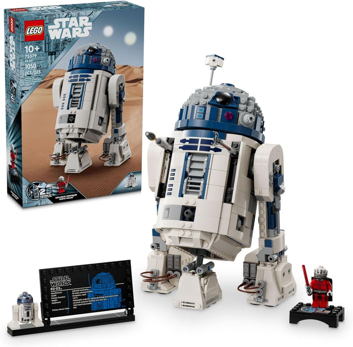 The LEGO 75379 R2-D2™ set is a standout choice for fans and collectors because this set offers an intricate and detailed model that accurately reflects the droid's appearance in the movies. The set includes features such as a rotating head, retractable third leg, and opening panels, providing an authentic and interactive experience.