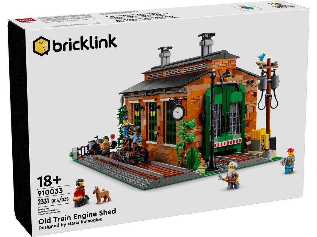 Lego 910033 Bricklink Old Train Engine Shed has interactive features and detailed minifigures, this set provides endless opportunities for imaginative play and storytelling, allowing you to recreate the operations of a vintage railway. Showcase this stunning model with pride. The detailed design and premium packaging make it a standout piece in any Lego or train collection.