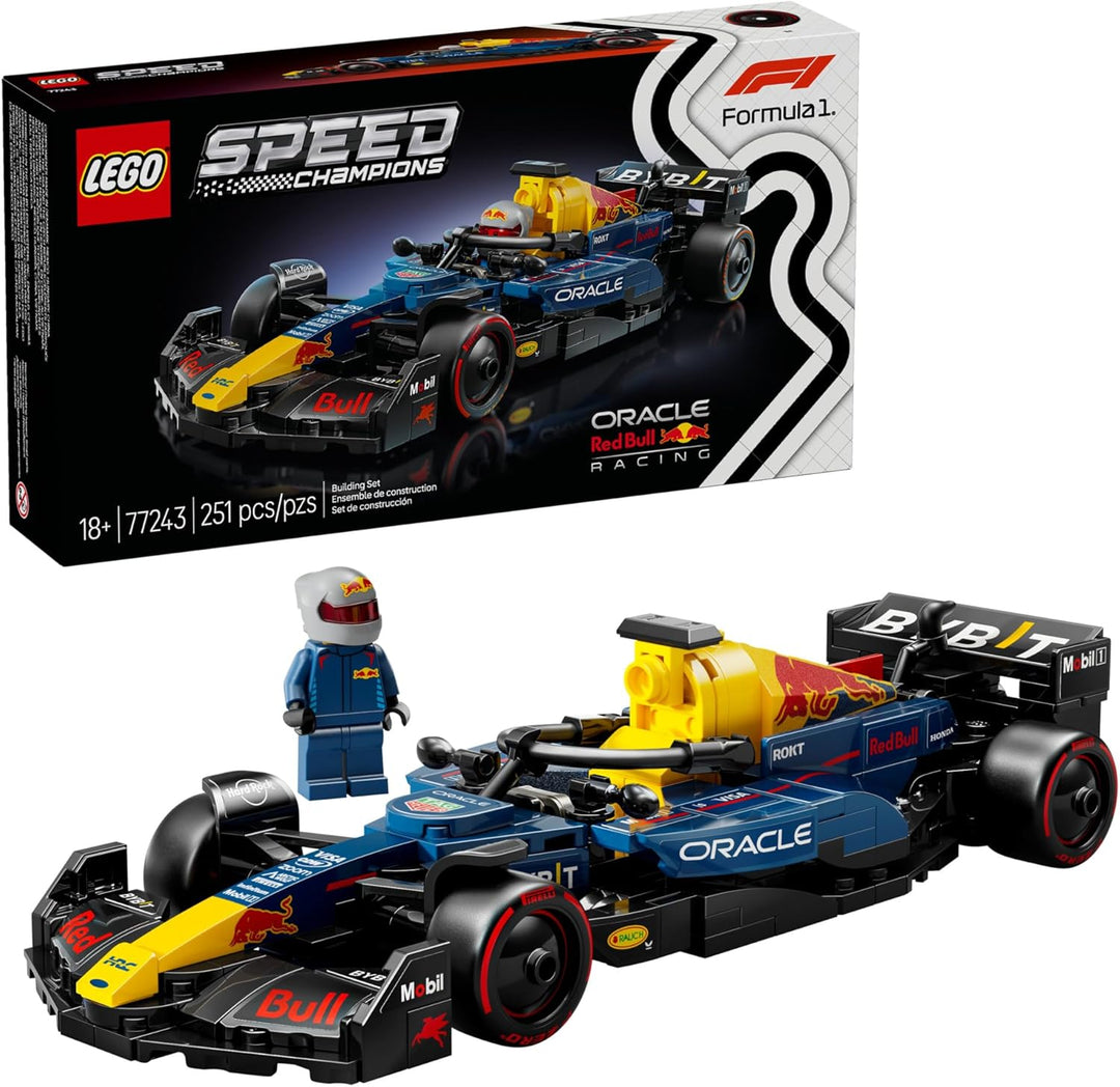EGO 77243 Speed Champions Oracle Red Bull Racing RB20 F1 Race Car Model Kit  offers a rewarding build for F1 enthusiasts and LEGO collectors alike. Its detailed design and interactive features provide an engaging experience, while the finished model serves as a testament to the engineering prowess of the Oracle Red Bull Racing team.​
