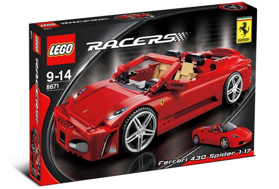 LEGO 8671 Ferrari 430 Spider 1:17 this set celebrates the elegance and performance of one of the world’s most beloved supercars. With 559 pieces, this set offers a rewarding and challenging build for adult LEGO enthusiasts who appreciate fine details. Every element of the Ferrari 430 Spider is captured with remarkable accuracy, from the aerodynamic design to the functional features.