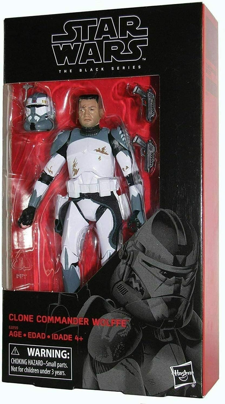 Star Wars The Black Series Clone Commander Wolffe Action Figure is a highly detailed and poseable action figure. Whether you're recreating scenes from the Clone Wars or displaying it alongside your other Black Series figures, this Clone Commander Wolffe action figure stands out as a centerpiece of your collection.