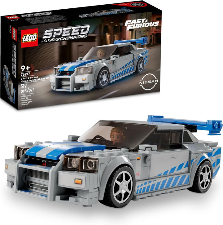 LEGO® Speed Champions 2 Fast 2 Furious Nissan Skyline GT-R (R34) is compatible with other LEGO® Speed Champions sets for even more racing excitement and dynamic display options. A standout piece for any LEGO® or movie memorabilia collection, capturing the essence of the Fast & Furious saga.