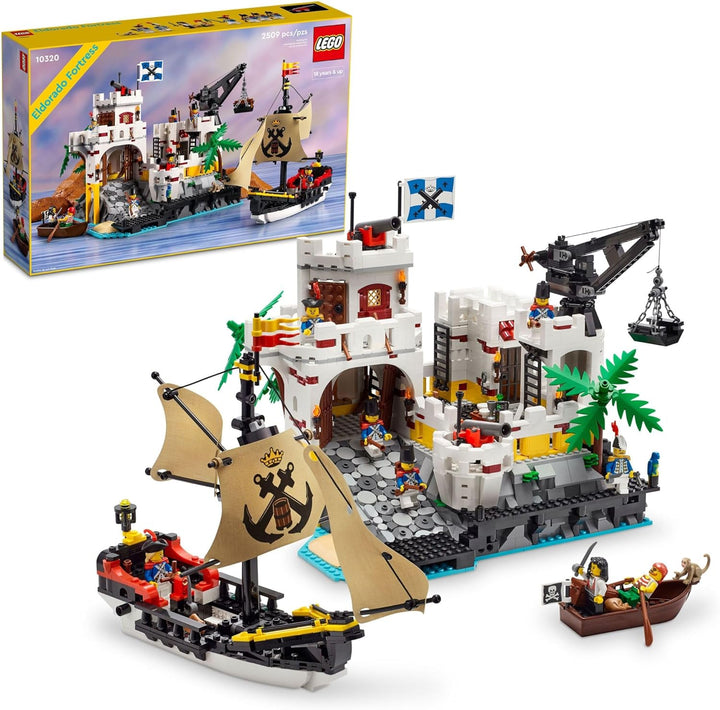 The LEGO 10320 Eldorado Fortress is a faithful recreation of a beloved classic, evoking the charm and adventure of the original LEGO Pirates theme. As part of the LEGO Icons series, this set is a prized addition to any collection, celebrating the heritage of LEGO building and the timeless allure of pirate adventures.