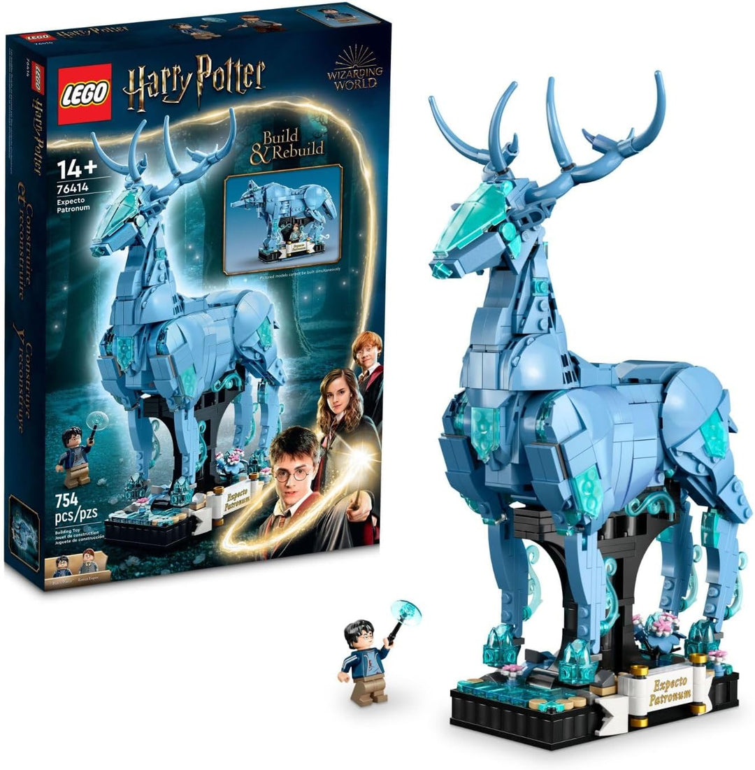 LEGO 76414 Expecto Patronum included Harry Potter™ and Dementors™ minifigures provide endless possibilities for imaginative play and storytelling. The buildable forest environment and interactive elements enhance the magical experience, providing hours of enchanting play.