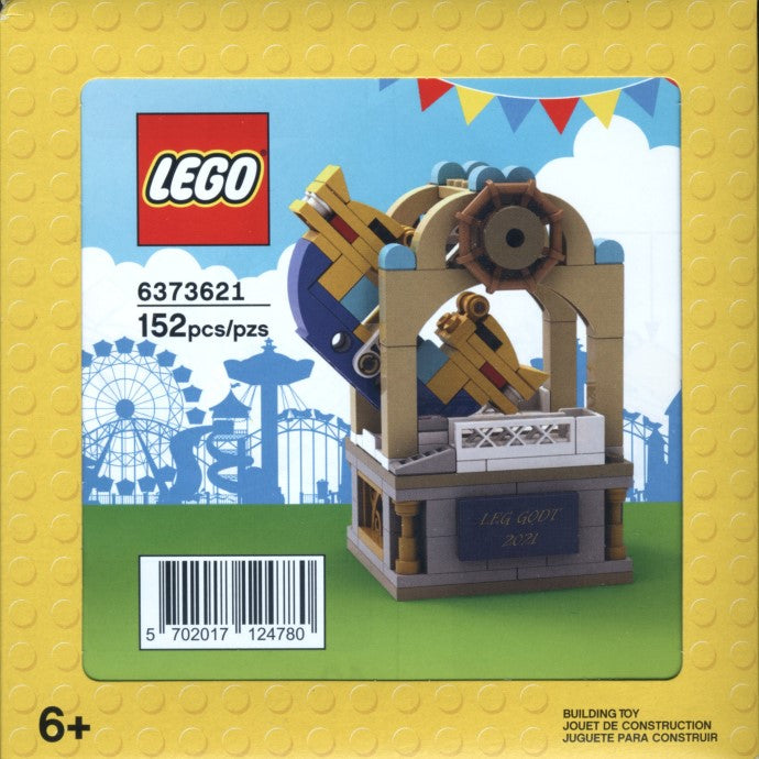 LEGO 6373621 Swing Ship Ride a delightful promotional set that captures the charm of a classic amusement park attraction. This limited-edition LEGO build features a working swing mechanism that lets the ship rock back and forth, making it a fun and interactive display piece for builders of all ages
