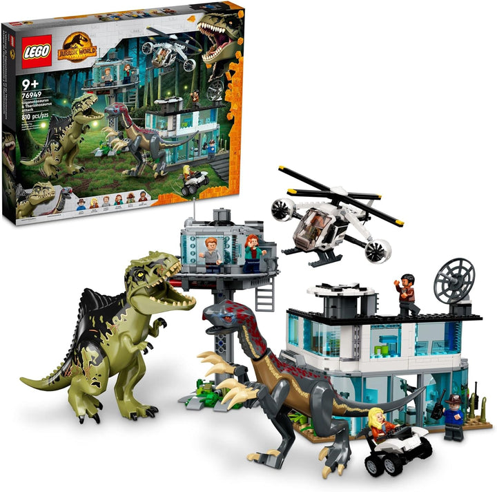 LEGO 76949 Giganotosaurus & Therizinosaurus Attack is more than just a building experience; it’s a gateway to endless Jurassic World™ adventures.  Build and play with two of the most fearsome dinosaurs in the Jurassic World™ universe, enhancing the excitement of your adventures.