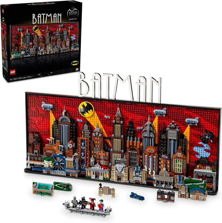 LEGO 76271 Batman: The Animated Series Gotham City™ delivers a challenging and rewarding build for adult LEGO and Batman™ fans. A dramatic centerpiece for any LEGO or Batman™ collection, perfect for display on shelves or desks. A premium set designed for adults who love superheroes, LEGO artistry, and pop culture icons.