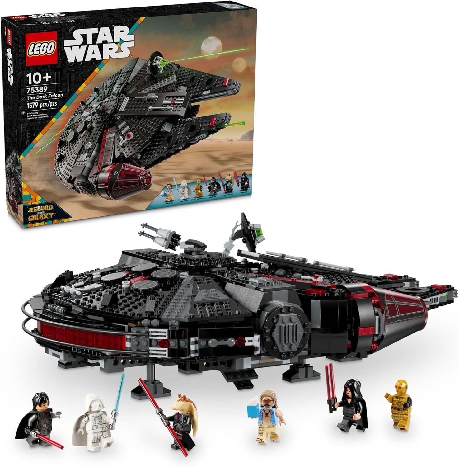 The LEGO 75389 The Dark Falcon offers a unique addition to the Star Wars™ universe, featuring an original starship design that will captivate fans and collectors. With playable features such as spring-loaded shooters and an opening cockpit, the set provides an engaging and action-packed play experience.