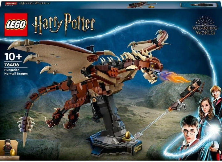 Conquer the Hungarian Horntail Dragon with the LEGO 76406 Hungarian Horntail Dragon set. With&nbsp;671 pieces, it's a must-have addition to your LEGO Harry Potter collection. Relive the magic of the Triwizard Tournament, face the dragon, and let the adventure of Harry Potter come to life in stunning detail!