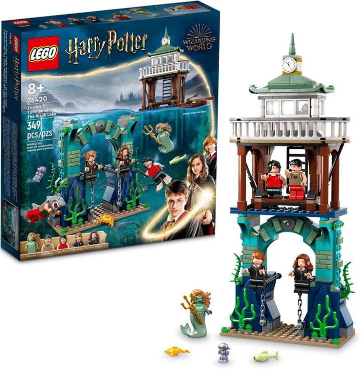 The LEGO® Harry Potter™ Triwizard Tournament: The Black Lake encourages imaginative play as children recreate thrilling scenes from the Harry Potter™ series or invent their own magical adventures. A must-have for Harry Potter™ fans and LEGO® collectors, offering a unique and detailed model of a beloved movie scene.