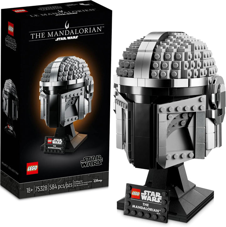 LEGO 75328 The Mandalorian™ Helmet offers a premium building experience and a stunning display piece for Star Wars™ fans. As part of the LEGO Star Wars™ Helmet Collection, this set is perfect for adult fans and collectors, offering a sophisticated and detailed build.