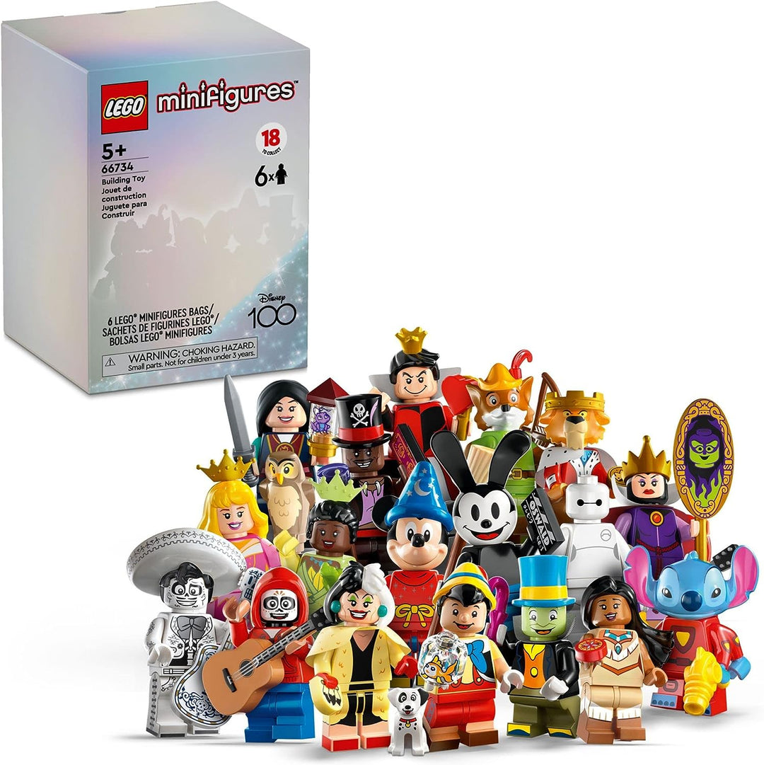 Experience the magic of Disney with the LEGO 66734 Minifigures Disney 100 6 Pack. With 6 unique characters, it's a must-have addition to your LEGO collection. Relive Disney classics, create new stories, and let the enchantment of Disney come to life in your own Disney-themed adventures!