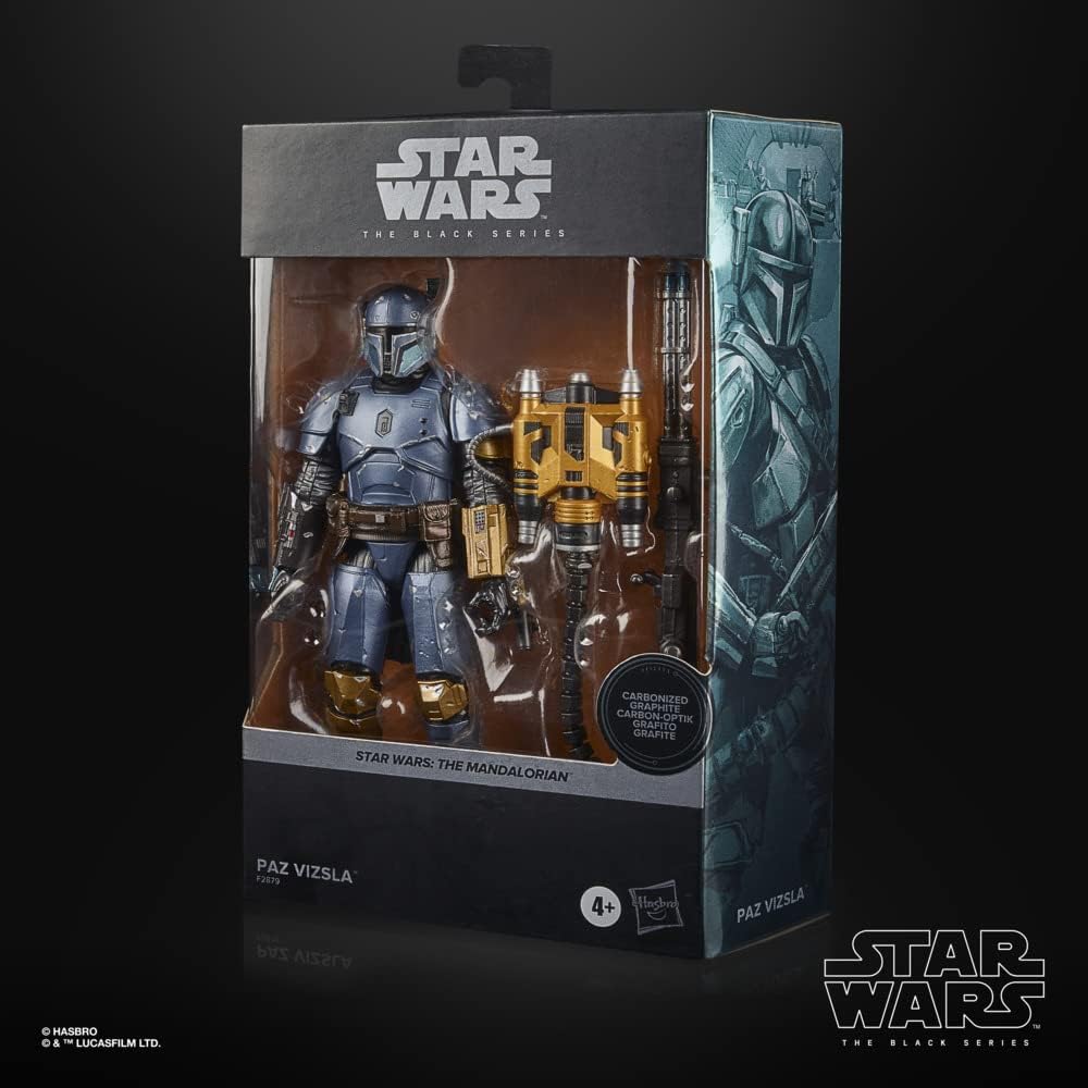 Star Wars The Black Series Carbonized Collection Paz Vizsla Toy 6-inch Action Figure