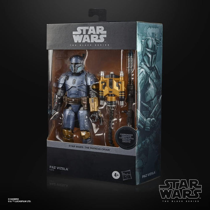 Star Wars The Black Series Carbonized Collection Paz Vizsla Toy 6-inch Action Figure