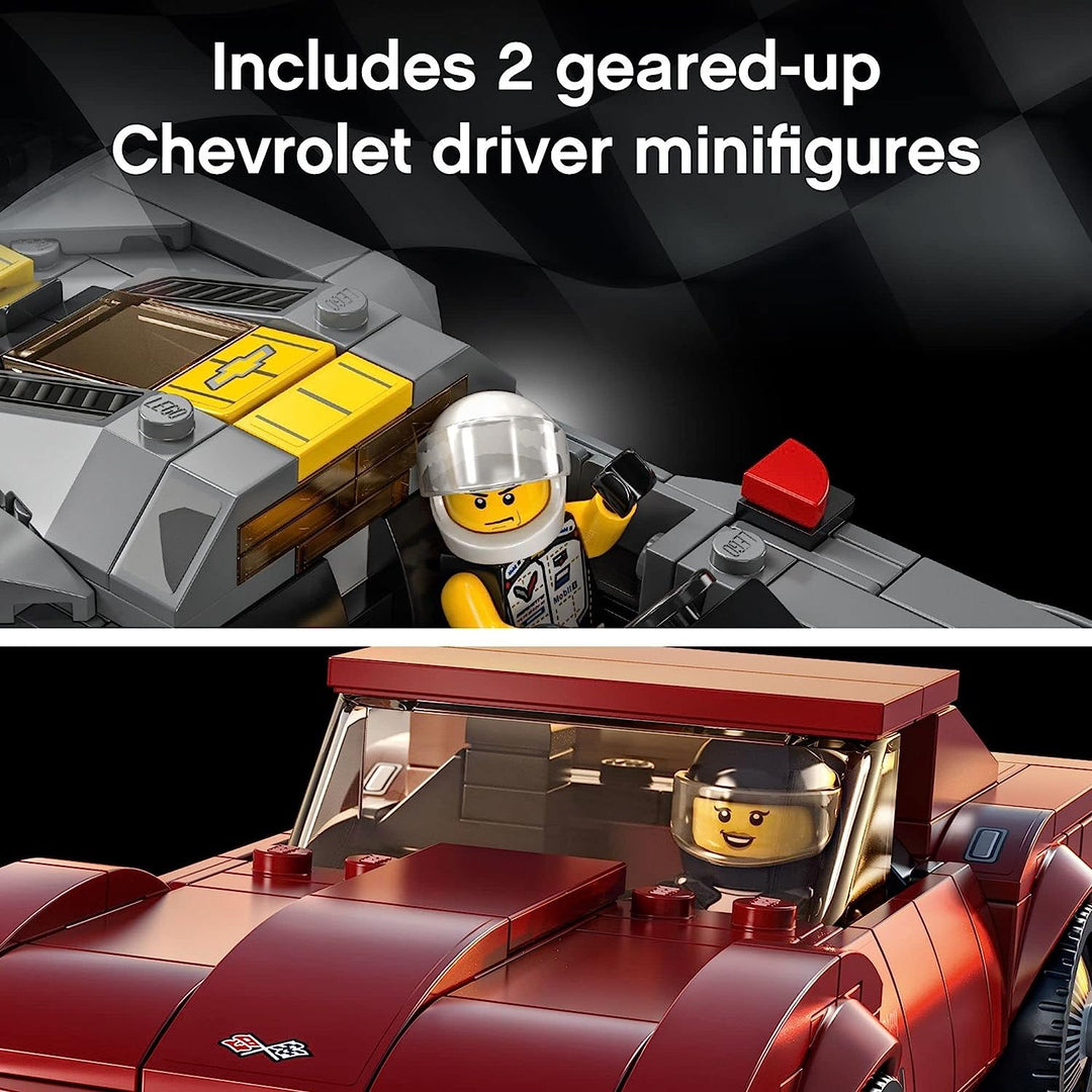 Lego 76903 Chevrolet Corvette C8.R Race Car and 1969 Chevrolet Corvette