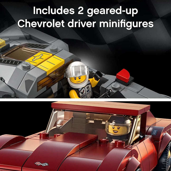 Lego 76903 Chevrolet Corvette C8.R Race Car and 1969 Chevrolet Corvette